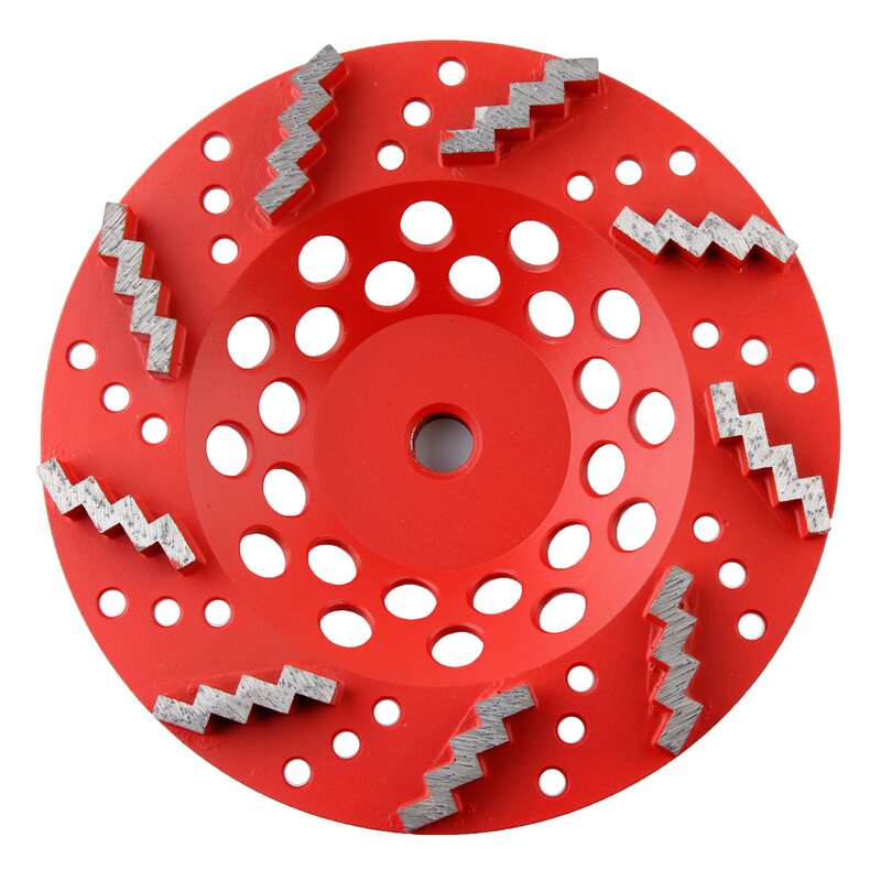Manufacturer Wholesale 7 inch Zigzag segments concrete grinding cup wheel