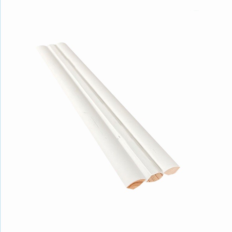 Gesso quarter round baseboard trim