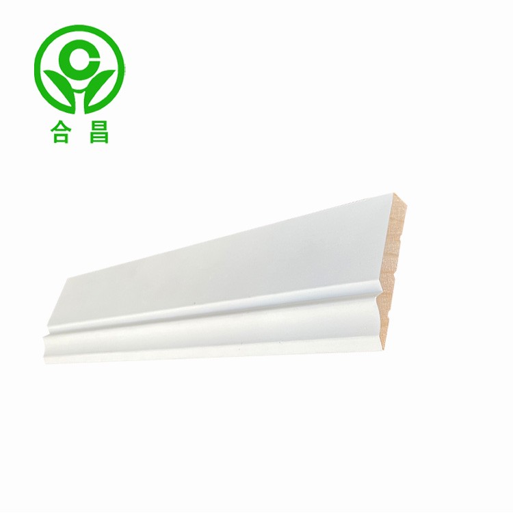 Prepared glossy skirting baseboard Trim moulding