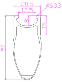 25mm wide carbon rim