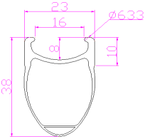 clincher rim 23mm wide