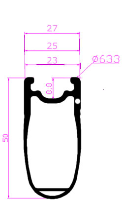 50mm tubeless carbon rim