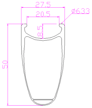 28mm width carbon rim