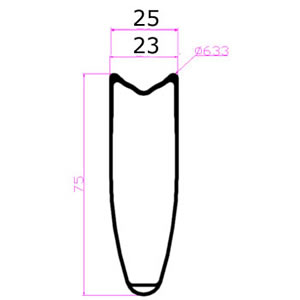 700C carbon rim tubular