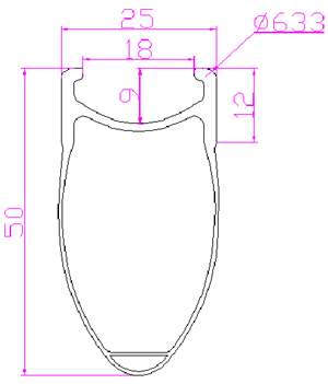 50mm Depth carbon rim