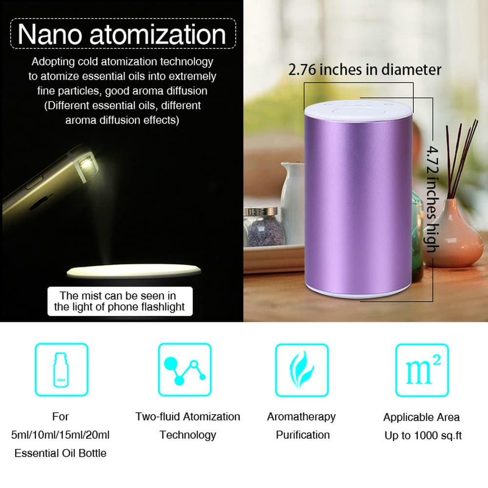 waterless oil nebulizer diffuser