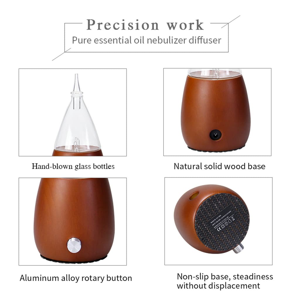 wood glass essential oil diffuser 