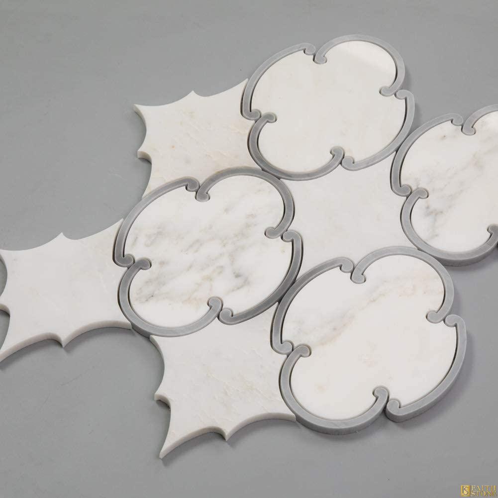 Marrakech White Waterjet Pattern tiles