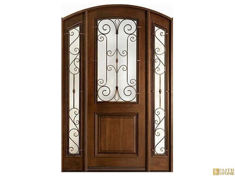 Solid wood iron front door Solid wood iron front door