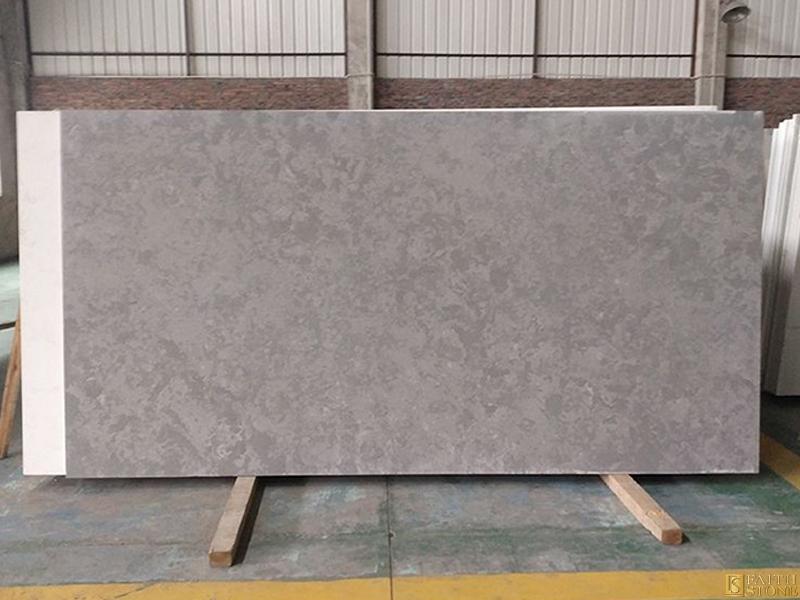Misty Grey Quartz Slab Misty Grey Quartz Slab