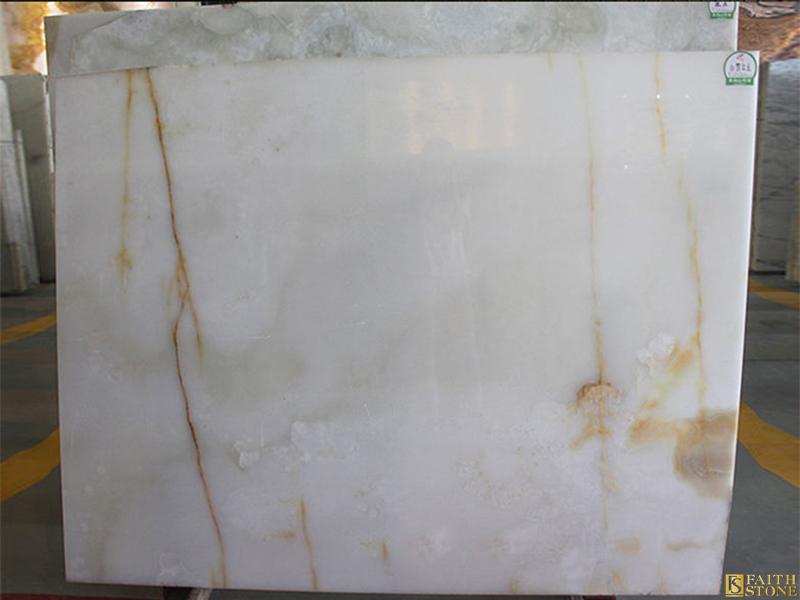 Gold Veins White Crystal Onyx Marble Slab Gold Veins White Crystal Onyx Marble Slab