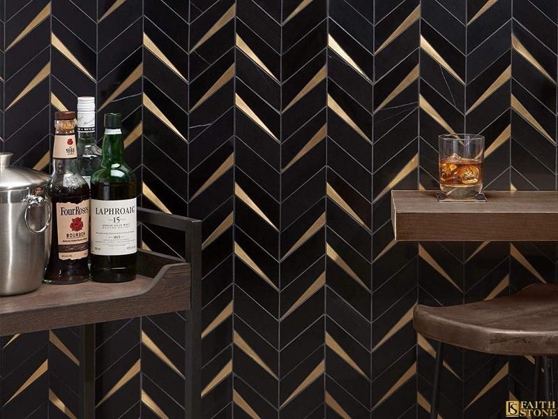 Gold Stainless Steel Mosaic Tile Gold Stainless Steel Mosaic Tile