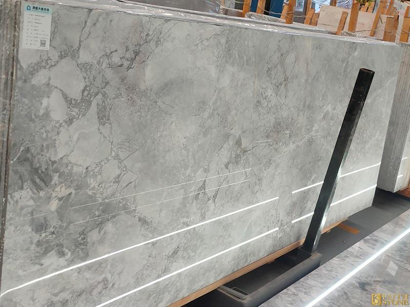 White Grey Marble Slabs