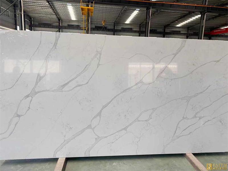 parkle Painting White Quartz Slab parkle Painting White Quartz Slab