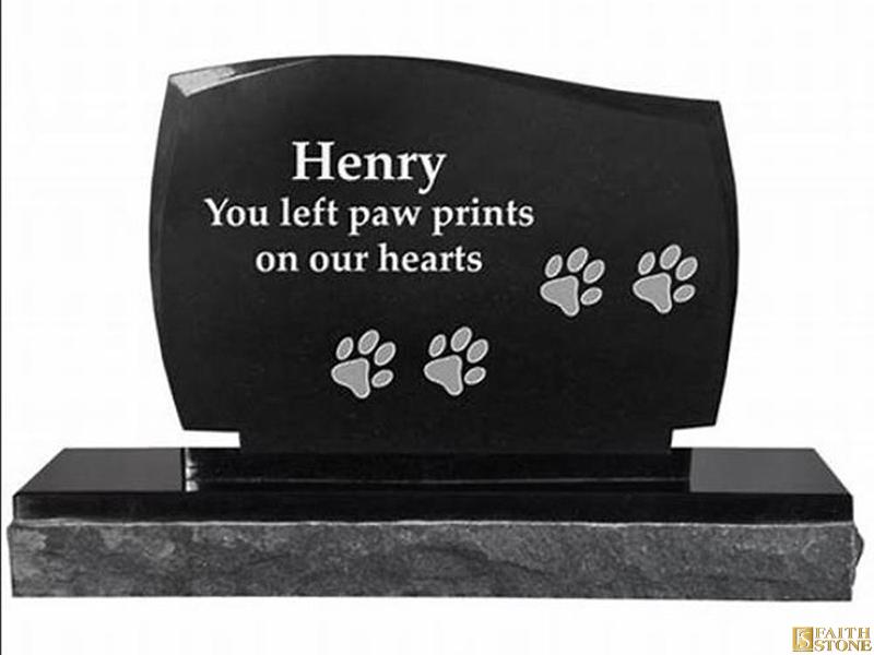 Cat Dog Headstone 