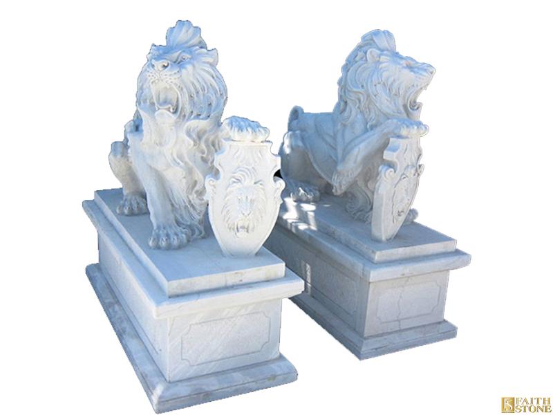 Marble lion Statues Marble lion Statues