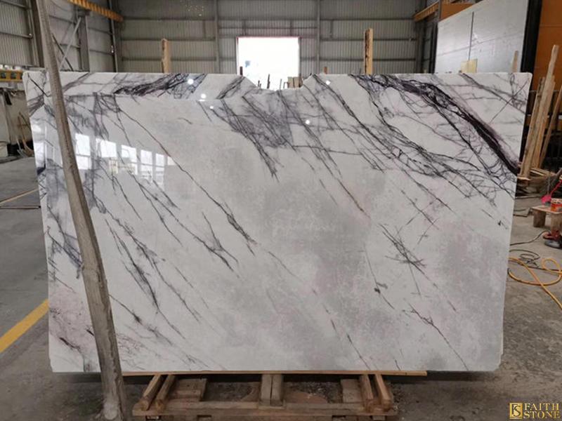 Ice White Milas Lilac Marble slab