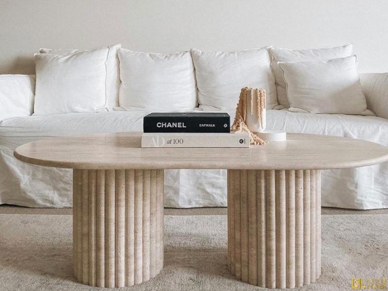 Travertine Marble Coffee Table