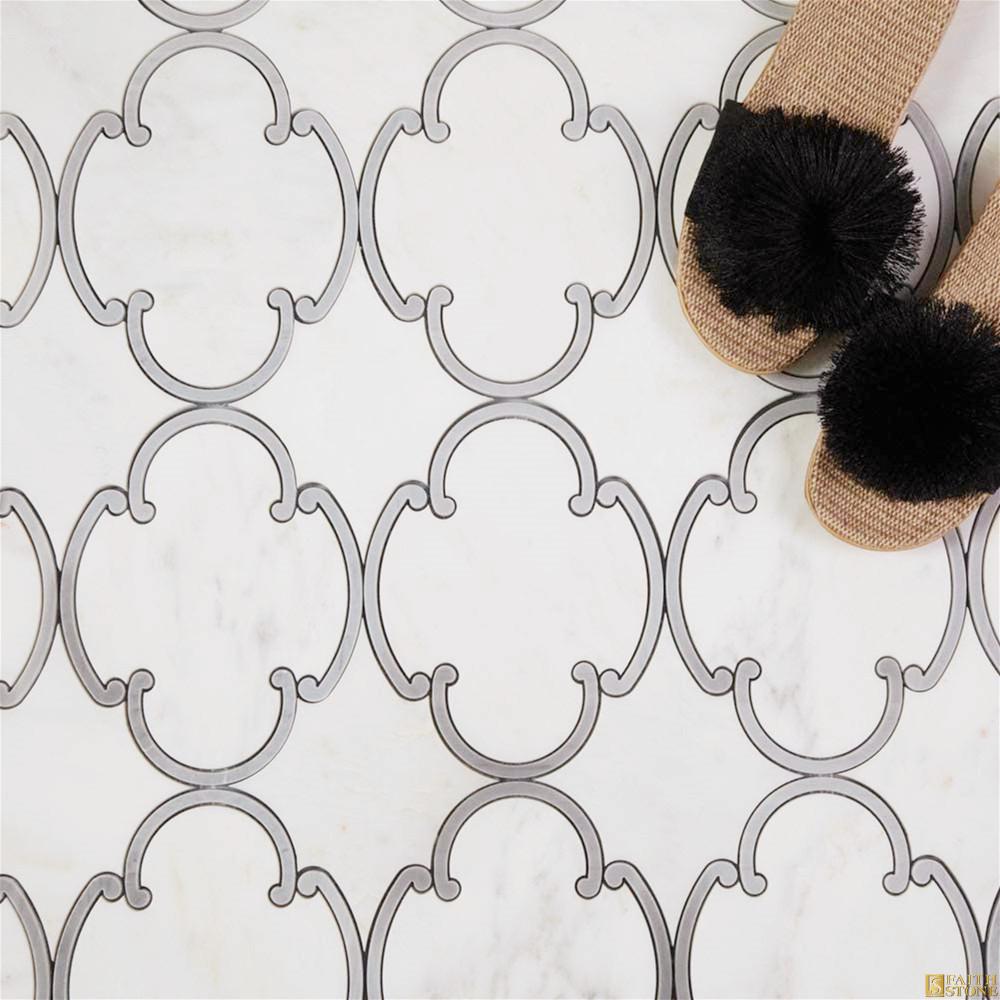 white marble mosaic tile