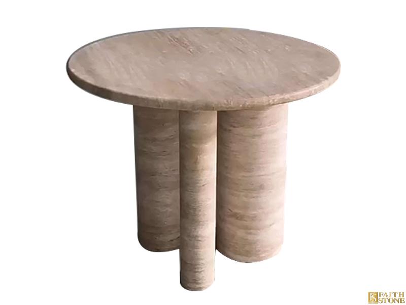 Travertine Marble Circle Table Travertine Marble Circle Table