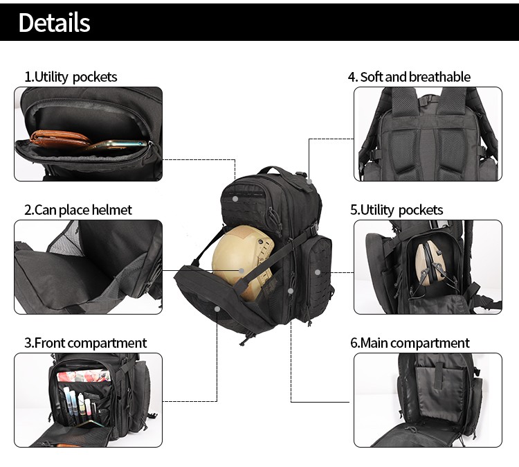 military helmet sports backpack