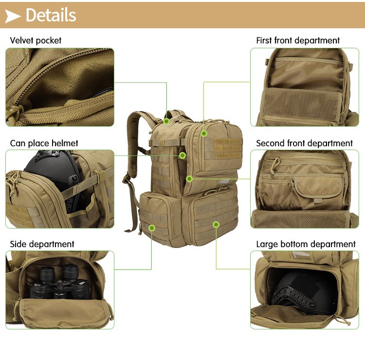 Survival Camo Hiking Backpack