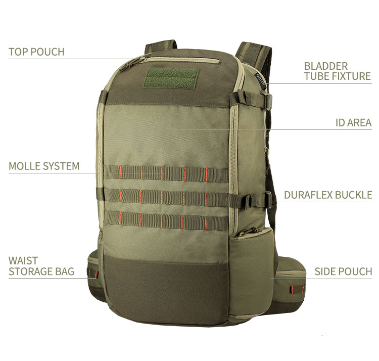 custom OD green backpacks