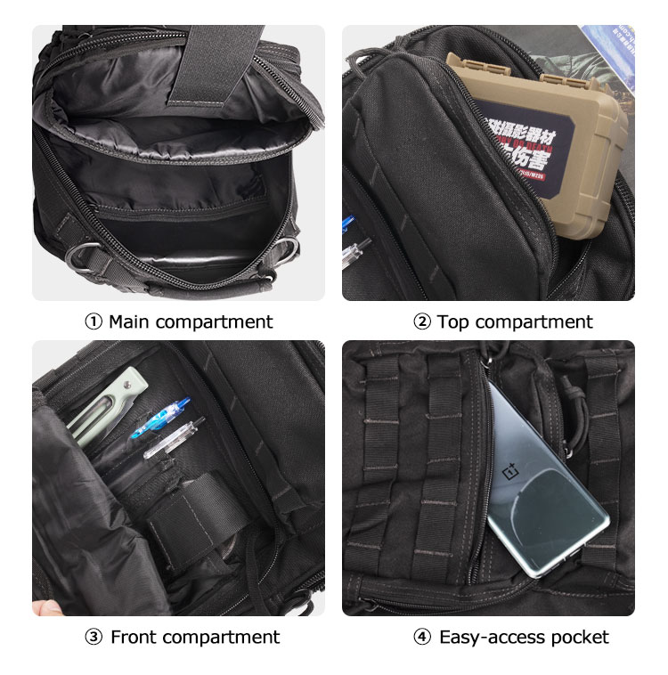 details of sling bag