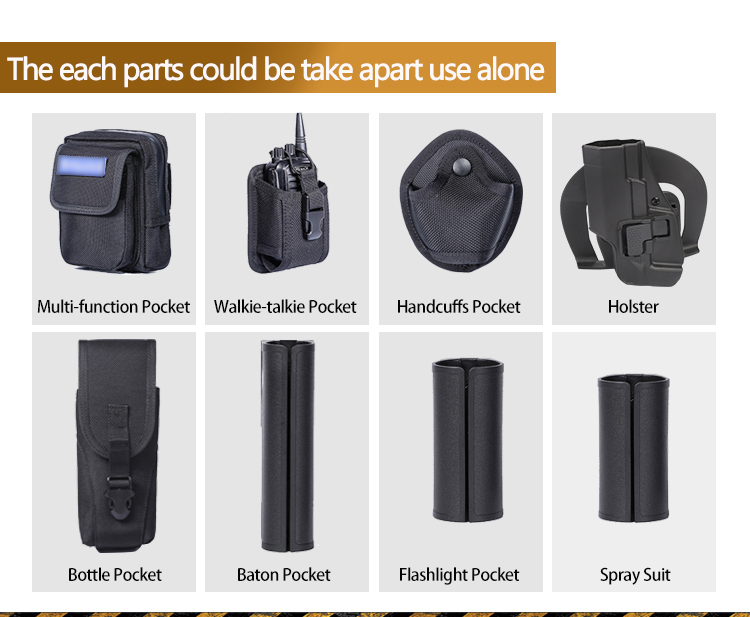 police belt with flashlight holster