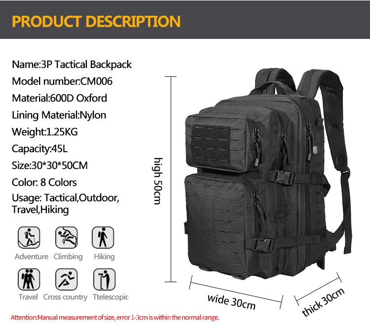 Yakeda custom logo backpack
