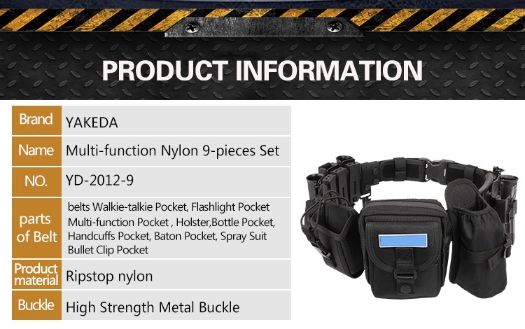 customized black tactical belt