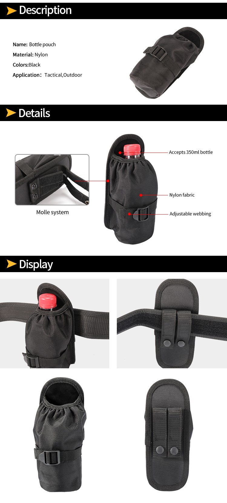 tactical outdoor water pouch