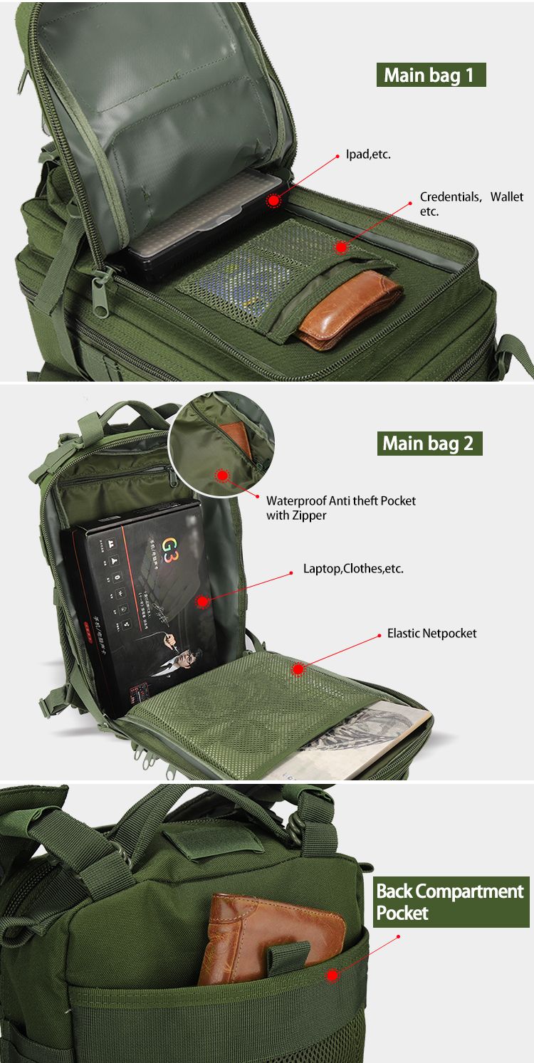 OD green ACU digital camo backpack