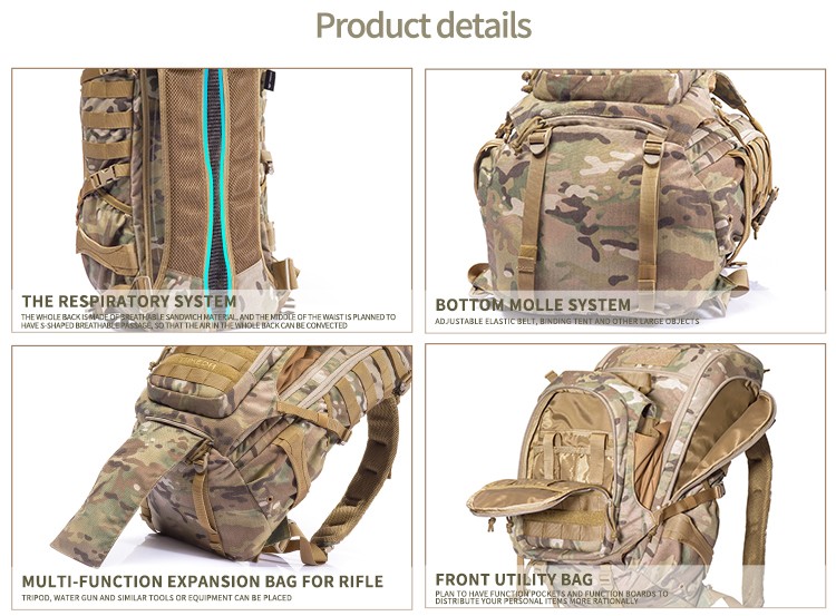 large capacity trekking backpack