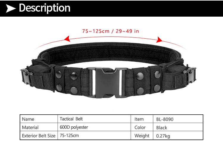 tactical outdoor combat belt