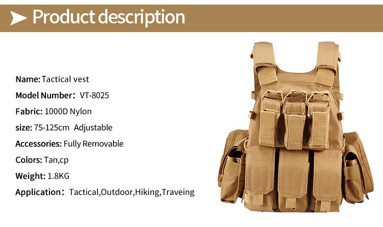 Yakeda Tactical vests with hydration bag