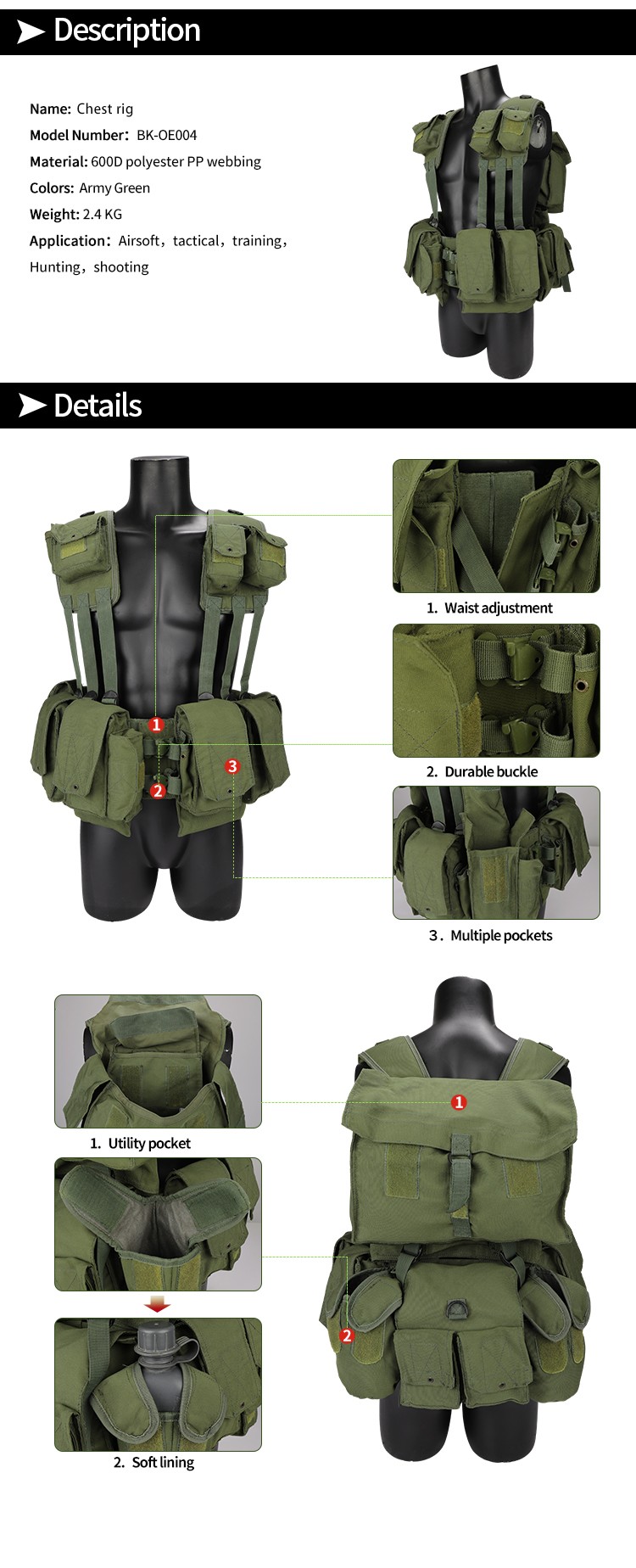Yakeda Tactical Chest Rig