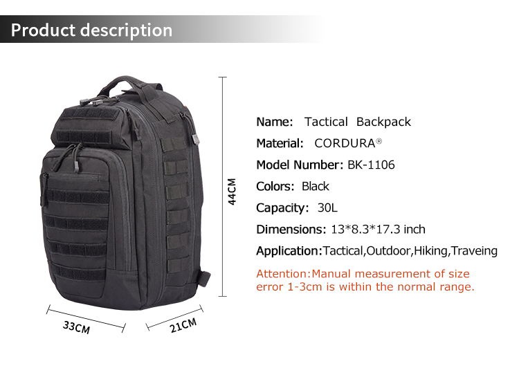 customized backpack bag military