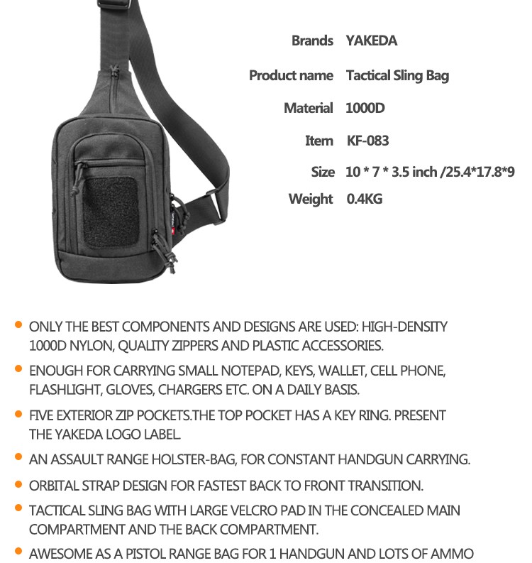 shoulder sling chest bag