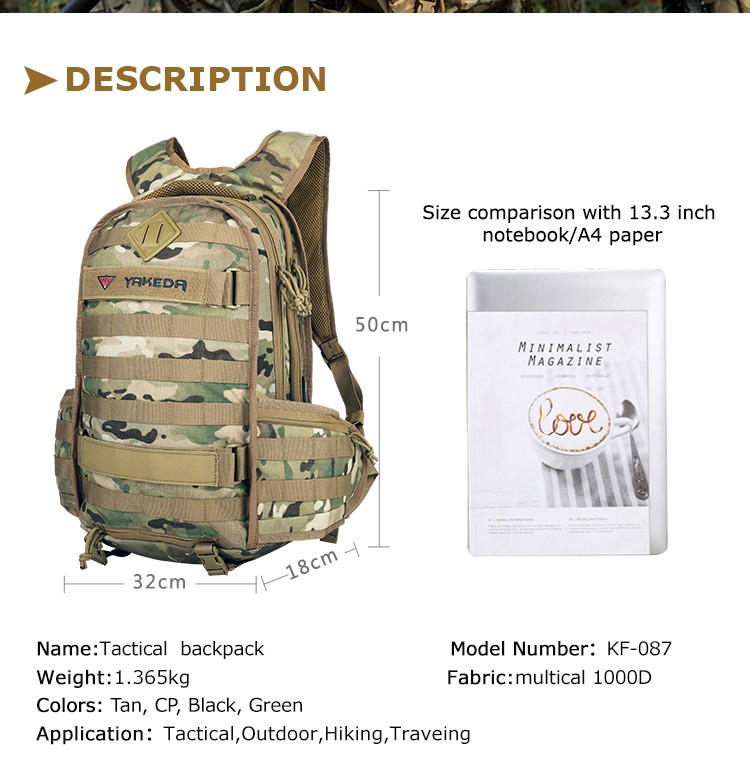 yakeda tactical military Backpack