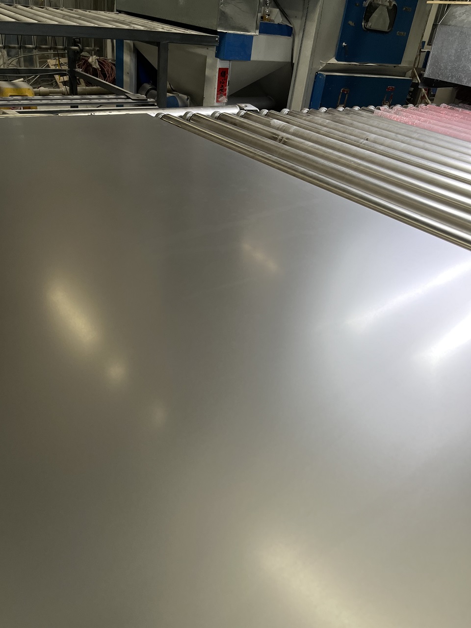 Beadblasted finish stainless steel sheet