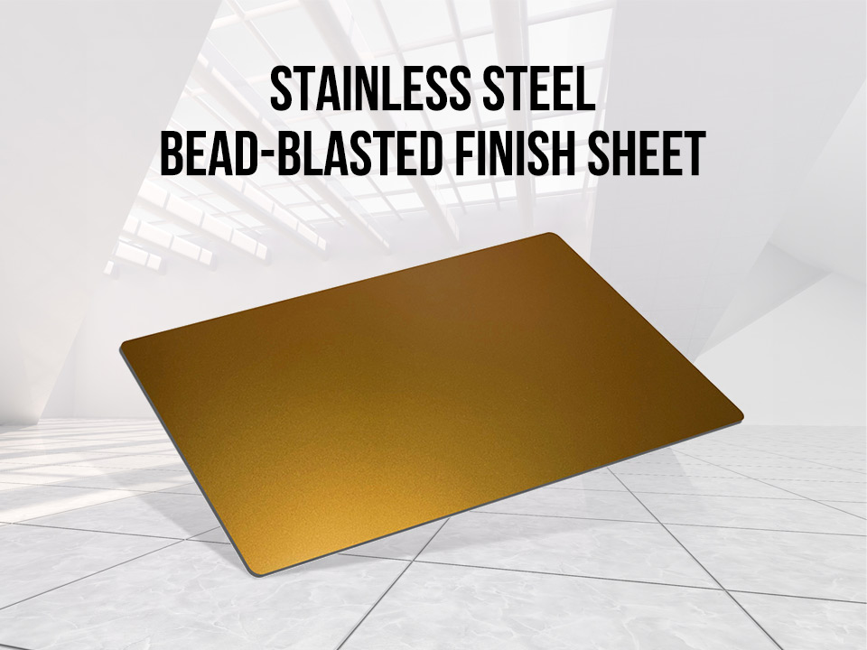 Rose Gold Sandblasted Stainless Steel