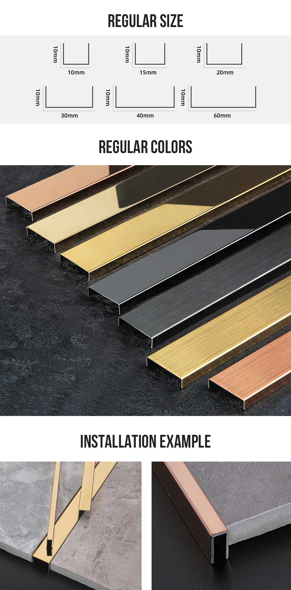 U Channel Tile Trim U Channel Tile Trim