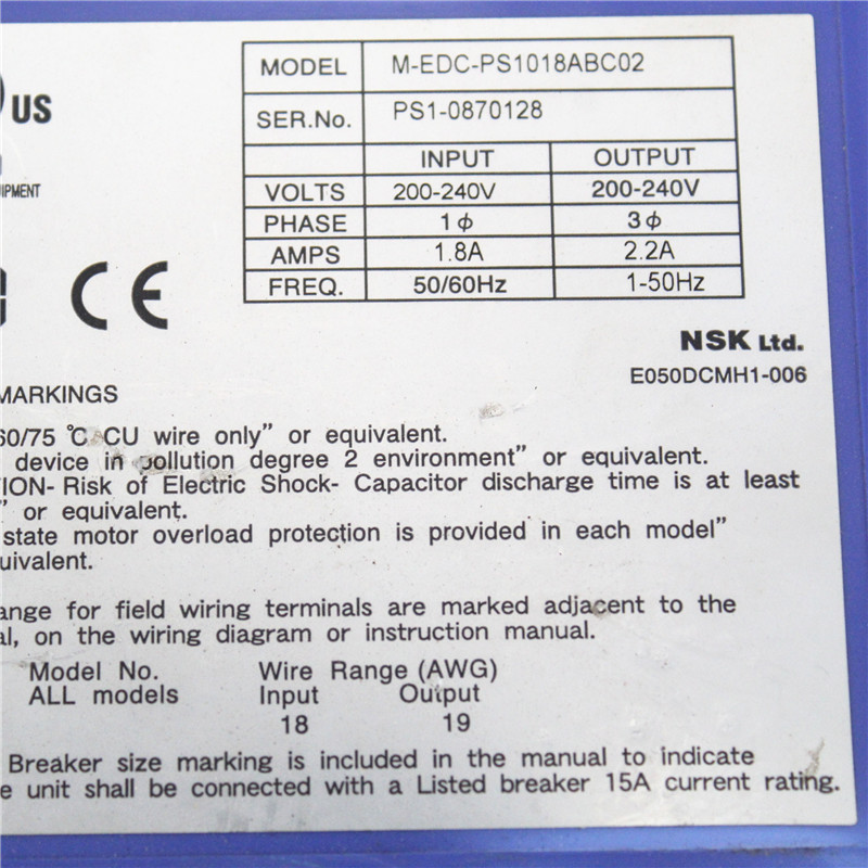 NSK M-EDC-PS1018ABC02 M-EDC-PS1018ABC02