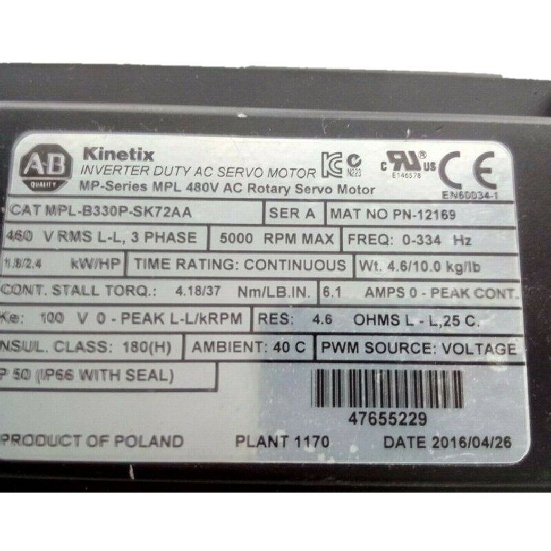 MPL-B330P-SK72AA Allen-Bradley MPL-B330P-SK72AA