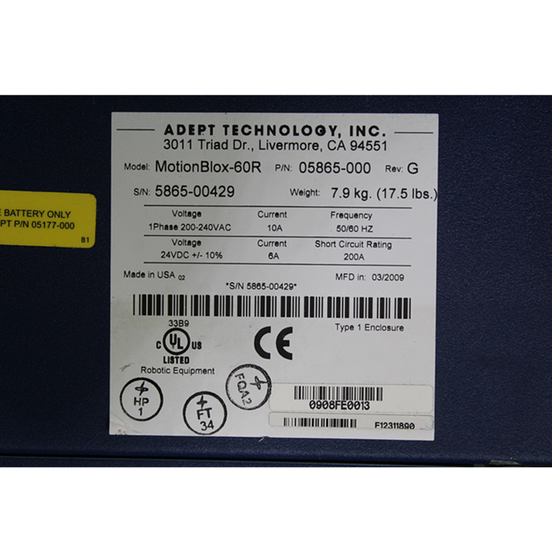 ADEPT MotionBlox-60R 1 Enclosure MotionBlox-60R 1 Enclosure