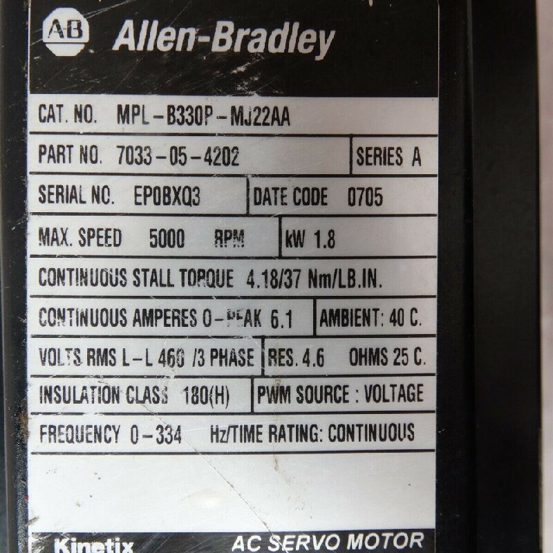 MPL-B330P-MJ22AA Allen-Bradley MPL-B330P-MJ22AA