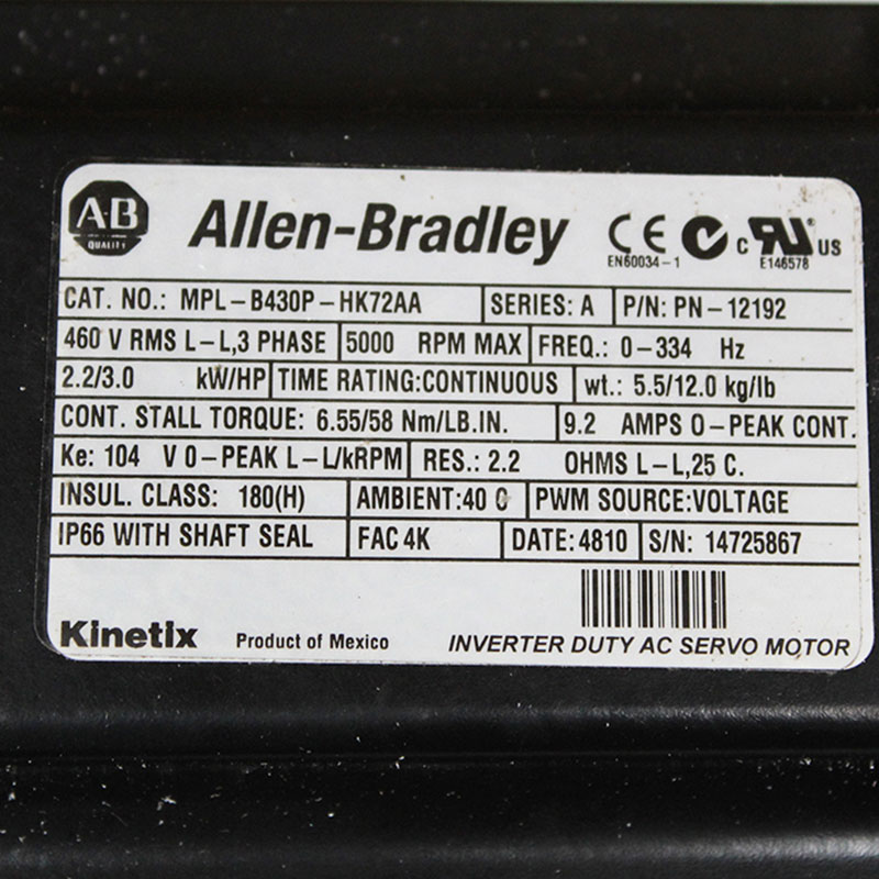 MPL-B430P-HK72AA Allen-BradleyMPL-B430P-HK72AA