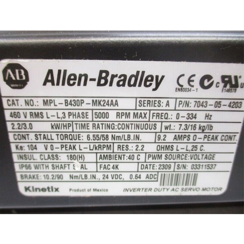 MPL-B430P-MK24AA Allen-Bradley MPL-B430P-MK24AA