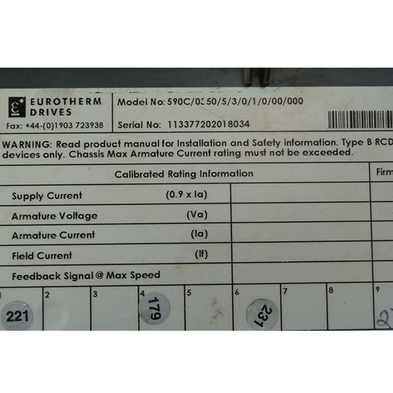 Eurotherm 590C/0350/5/3/0/1/0/00/000 590C/0350/5/3/0/1/0/00/000